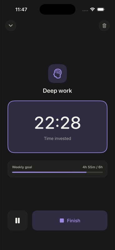 DayMarko active timer screen